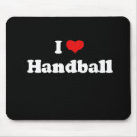 Amo la camiseta del balonmano alfombrillas de raton