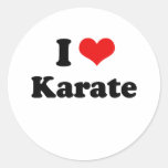 Amo la camiseta del karate etiquetas  