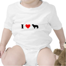 Amo la camiseta del niño de los borderes collies