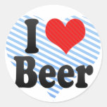 Amo la cerveza etiqueta