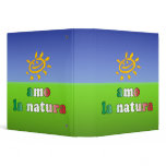 Amo la Natura I Love Nature in Italian 3 Ring Binder