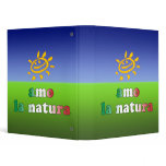 Amo la Natura I Love Nature in Italian Binders