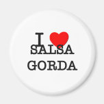 Amo la salsa Gorda Imán De Frigorífico