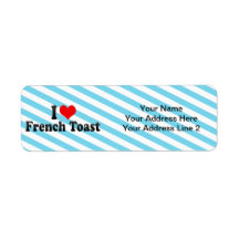 Amo la tostada francesa etiqueta de remite