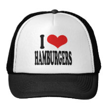 Amo las hamburguesas gorras de camionero