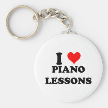 Amo lecciones de piano llavero personalizado
