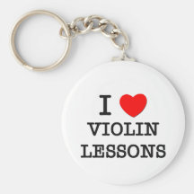 Amo lecciones de violín llaveros personalizados