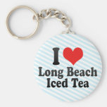 Amo Long Beach+Té helado Llaveros Personalizados