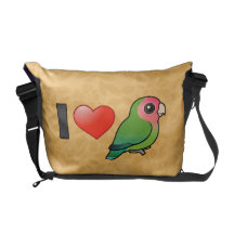 Amo Lovebirds Melocotón-hechos frente Bolsa De Mensajeria