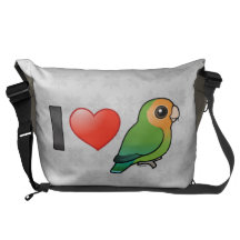 Amo Lovebirds Melocotón-hechos frente Orangeface Bolsa De Mensajería