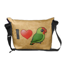 Amo Lovebirds Rojo-dirigidos Bolsa De Mensajeria