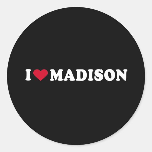 AMO MADISON PEGATINAS REDONDAS