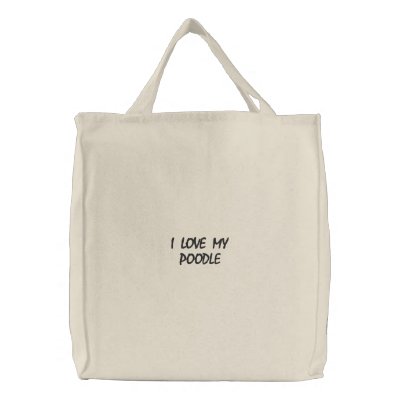 AMO MI CANICHE BOLSAS BORDADAS AMO MI CANICHE BOLSAS BORDADAS