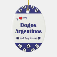 Amo mi Dogos Argentinos (los perros múltiples) Ornatos