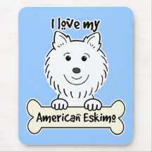 Amo mi perro esquimal americano tapete de ratón