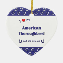 Amo mi pura sangre americano (el caballo femenino) adornos