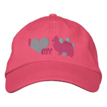 Amo mi rosa de Papillon Gorras Bordadas