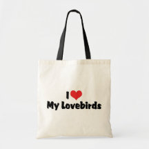 Amo mis Lovebirds Bolsa Lienzo