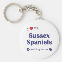 Amo mis perros de aguas de Sussex (los perros múlt Llaveros
