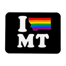 AMO MONTANA GAY - BLANCO - .PNG IMÁN RECTANGULAR