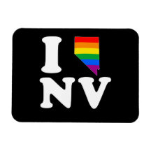 AMO NEVADA GAY - BLANCO - .PNG IMÁN RECTANGULAR