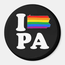 AMO PENNSYLVANIA GAY -- BLANCO - .png Imán