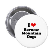 Amo perros de montaña de Bernese botones