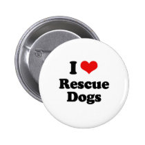 Amo perros del rescate botones