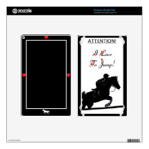 ¡Amo saltar! El cazador/el caballo del puente enci Pegatina Skin Para Kindle Fire