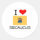 Amo Secaucus New Jersey Pegatinas Redondas