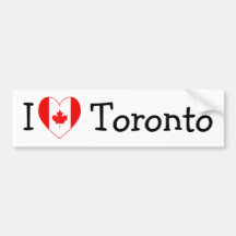 Amo Toronto Etiqueta De Parachoque