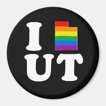 AMO UTAH GAY - BLANCO - .PNG IMAN PARA FRIGORÍFICO