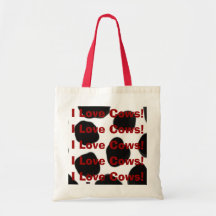 ¡Amo vacas! tote por los estudios de Tracey Smith Bolsas