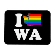 AMO WASHINGTON GAY - BLANCO - .PNG IMÁN DE VINILO