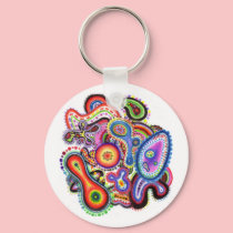 "Amoeba Art" Eco Keychain