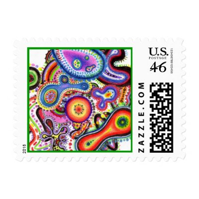 "Amoeba Art" Postage Stamp by ChelseaKerwath