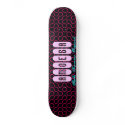 AMOEBA Pink on Black retro deck skateboards