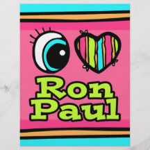 Amor brillante Ron Paul del corazón I del ojo Tarjetas Informativas
