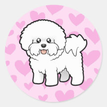 Amor de Bichon Frise Pegatinas