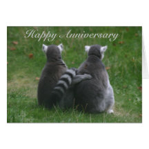 ¡Amor del Lemur! . Aniversario feliz Felicitaciones