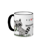 Amor del mapache taza de café