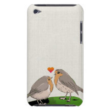 Amor del pájaro del redbreast del petirrojo iPod touch Case-Mate cárcasa