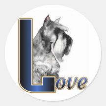 AMOR del Schnauzer miniatura Etiqueta