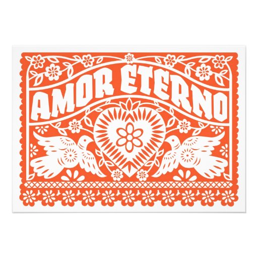Amor Eterno Papel Picado Banner Invitation