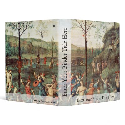 Amor Fight Against Chastity By Perugino Pietro Vinyl Binders by Artcollection