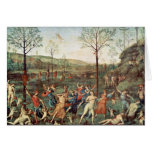 Amor Fight Against Chastity By Perugino Pietro Greeting Cards