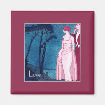 Amor. Imán del regalo del diseño del art déco