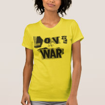Amor o guerra camisetas