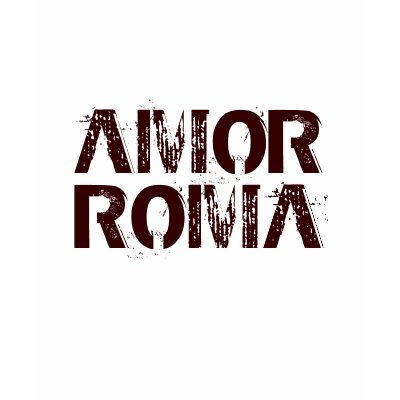 amor roma. text amor roma in brown