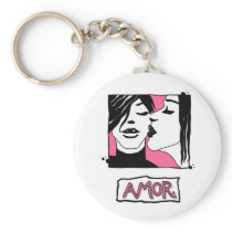 Amor. Round Keychain keychains